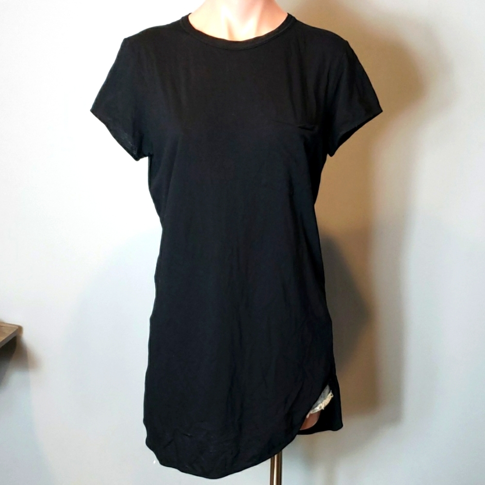 Helmut Lang Black Mini T-Shirt Dress